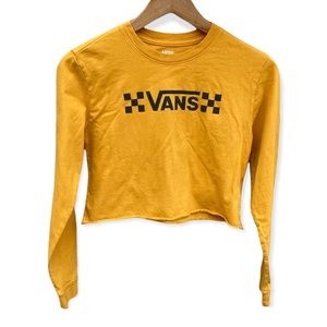 Vans Long Sleeve Crop Tee & Bra Girls L